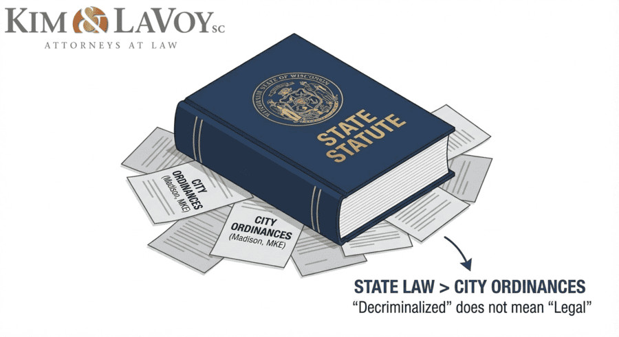 Decriminalized does not mean legal